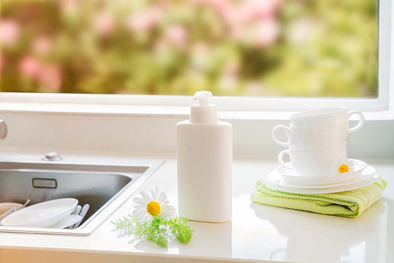 eco friendly non-toxic bottle of herbal cleaner