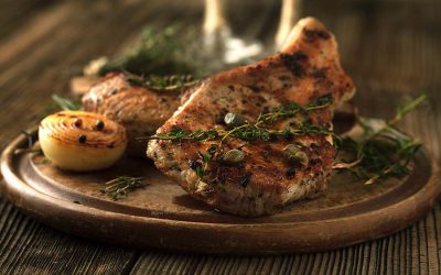 Grilled Pork Tenderloin Stuffed with Goat Cheese
