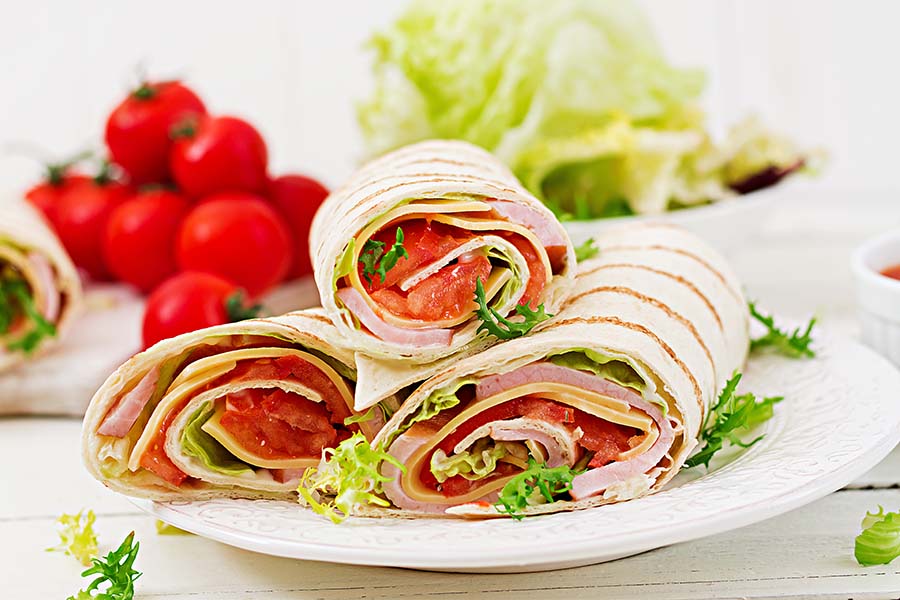 Traditional Ham Wrap Sandwich