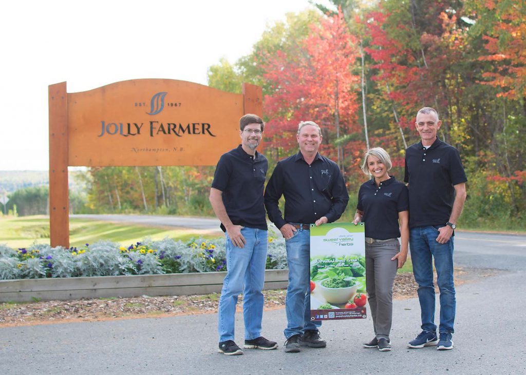 aaron and anna randall of sweet valley herbs with james and david from jolly farmer