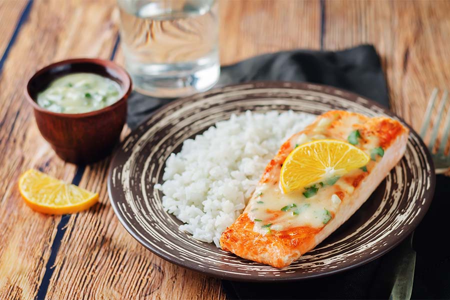 Salmon with Tarragon Chive Butter