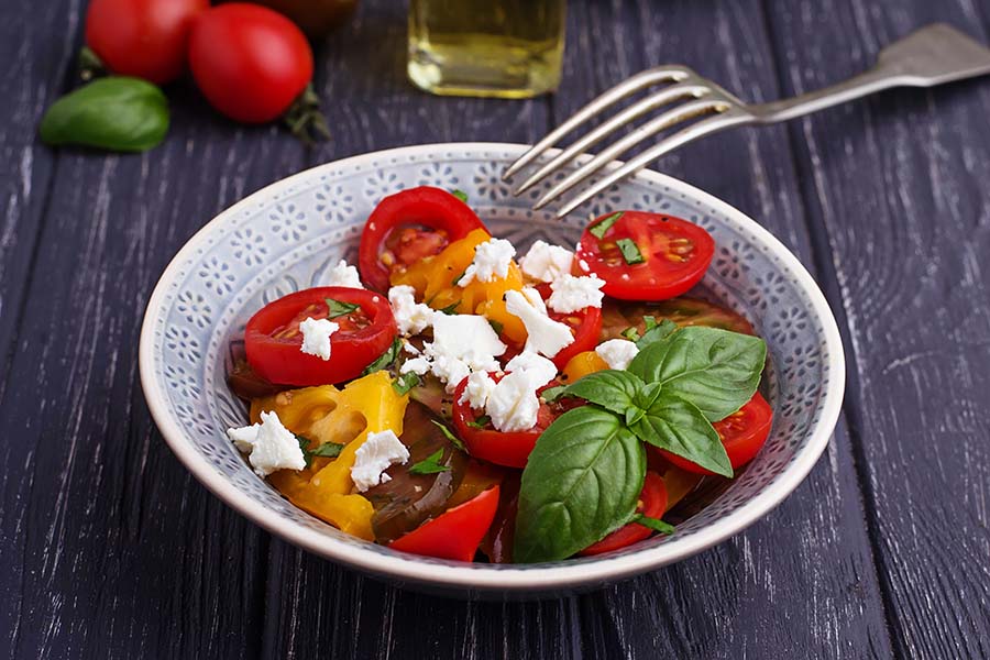 Tomato Basil Salad with Feta