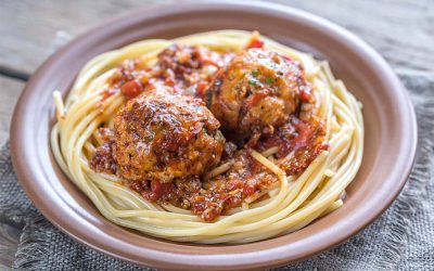 Turkey Meatballs with Creamy Basil Sauce